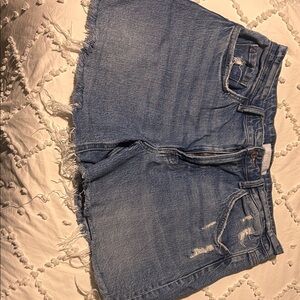 VERVET BY FLYING MONKEY Light Blue Frayed Jean Shorts